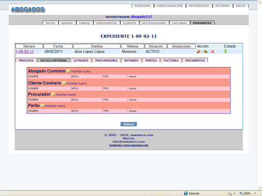software abogado procedimientos