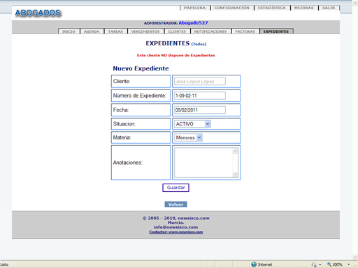 software expedientes abogados